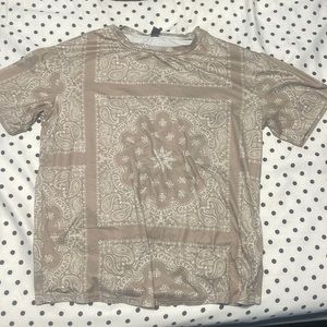 Paisley tan oversize shirt